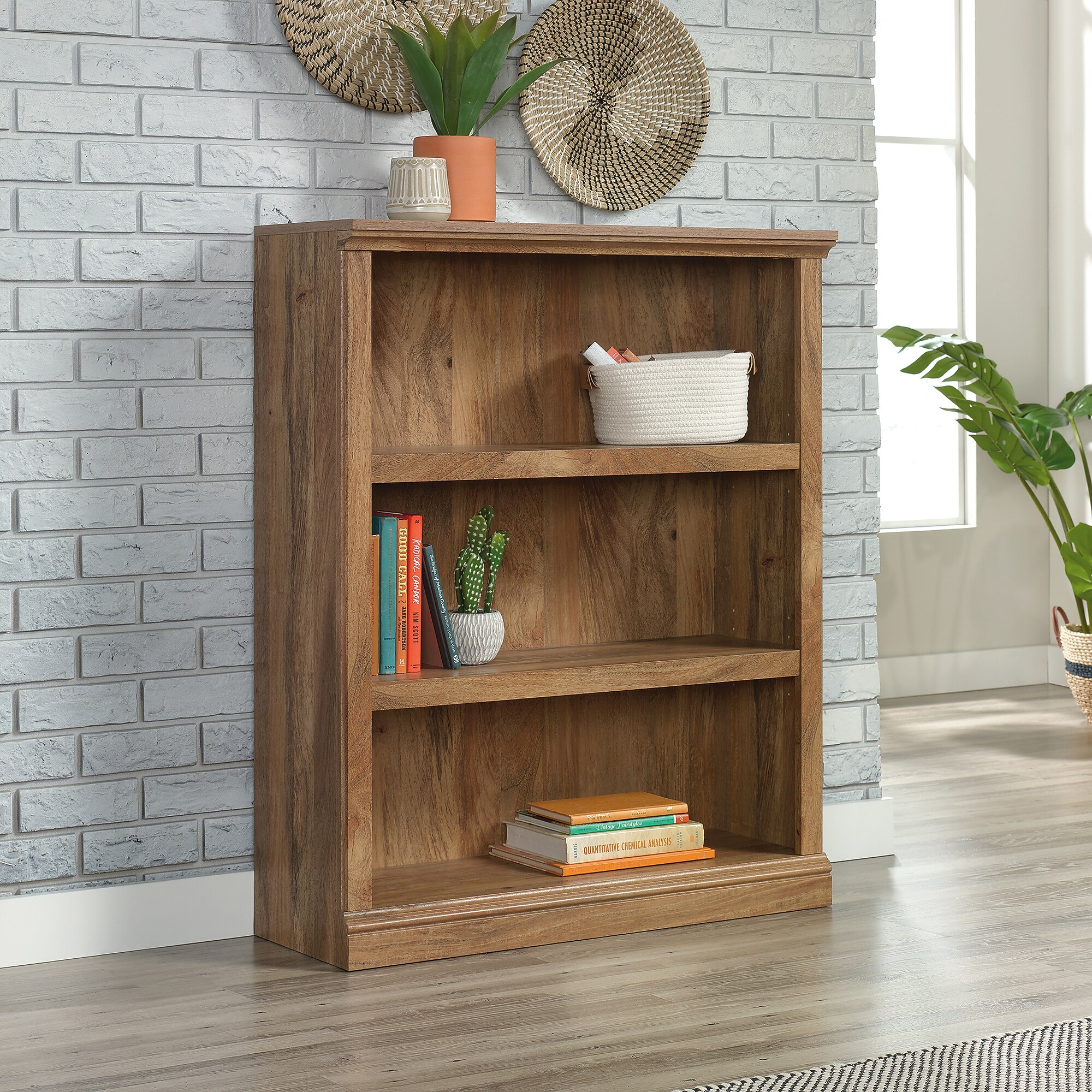 Sauder Select 44″H 3-Shelf Bookcase, Sindoori Mango (426416) Sansujyuku sansujyuku.com