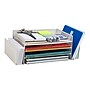 Mind Reader Metal Desktop Organizer Letter Tray, 16.75"L x 9.15"W x 6"H, White (4TSIDE2-WHT)~#|#~11A658C9-2C03-4D7A-863C62A3AE95C39D_sc7