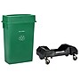 Alpine Industries Polypropylene Recycling Bin with Lid and Dolly, 23 Gallon, Green (ALP477-GRN1-PKD)~#|#~11A83C62-708E-4602-81BDCF113FADA814_sc7