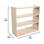 Flash Furniture Bright Beginnings 3-Section Open Storage Unit, 24.5"H x 31.5"W x 11.75"D, Brown (MK-KE23971-GG)~#|#~11AF9A07-EDE9-464C-9869B448CEBC76F0_sc7
