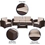 Flash Furniture Seneca Faux Rattan Chair, Sofa and Table Set, Chocolate Brown, 4/Set (DADSF113RCBN)~#|#~11B28A2C-0E92-41CA-A14977DB78C31D2C_sc7