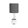Simple Designs Table Lamp, White/Gray (LT1085-GOW)~#|#~11B4D763-1462-479E-90200B7AA1060574_sc7