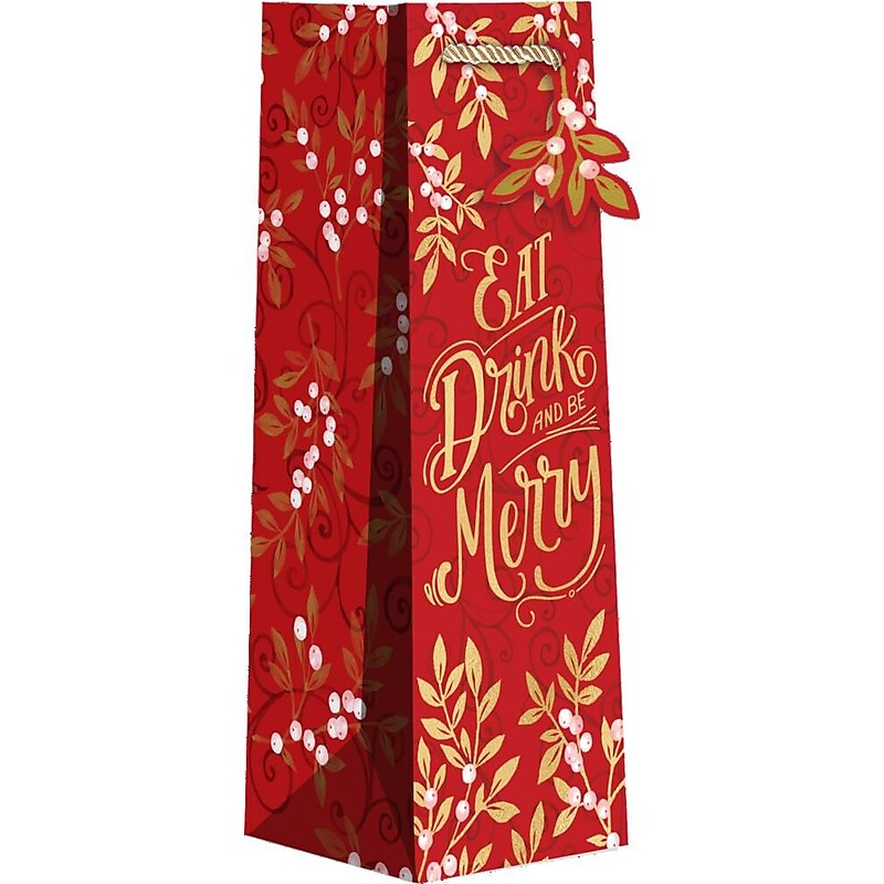 JAM Paper Holiday Floral Gift Bags, 120/Pack (526BXBT5381) image 1