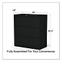 Alera 3-Drawer Lateral File Cabinet, Letter/Legal Size, Lockable, 40.25"H x 36"W x 18.63"D, Black (ALEHLF3641BL)~#|#~11B67325-F05F-429E-A0C047818CFDA40E_sc7
