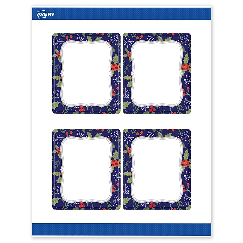 Avery Rectangle Multipurpose Labels, 4" x 3-1/3", White, 40/Pack (19479370622) image 1