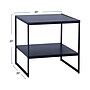 Household Essentials Jamestown 19.8"W x 19.8"D Laminate Side/End Table, Black Oak/Black (8170-1)~#|#~11CBFF8B-8862-443F-B827B033406D8BE5_sc7