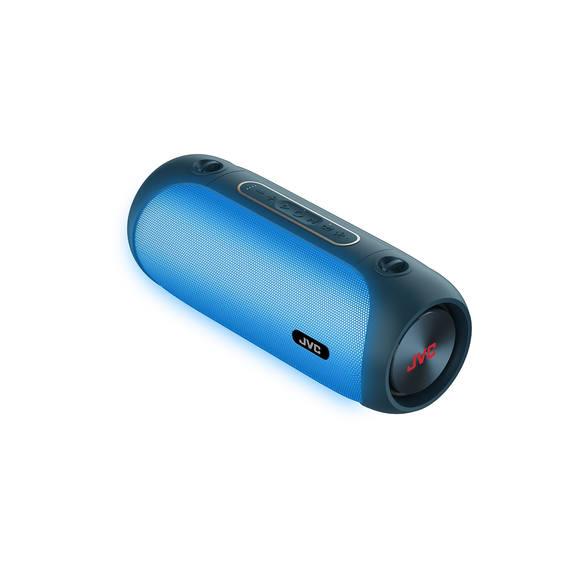 JVC Illuminated Portable Wireless Bluetooth Speaker, Water Resistant, Blue (SPPA7BTA) Sansujyuku sansujyuku.com