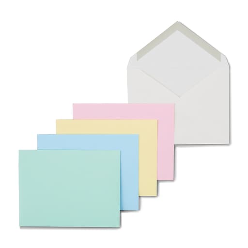 Staples Invitation Envelopes, 4 3/8" x 5 3/4", Multicolor, 50/Box