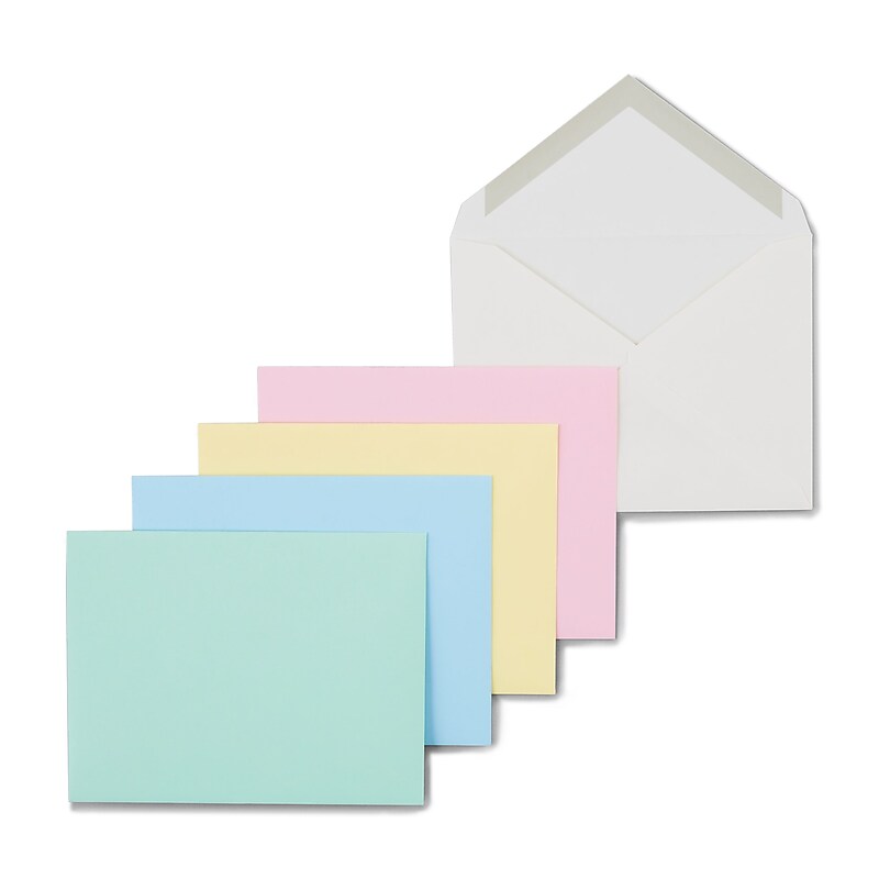 Staples Invitation Envelopes, 4 3/8" x 5 3/4", Multicolor, 50/Box (831164) image 1