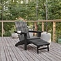 Flash Furniture Halifax Adirondack Chair with Cup Holder and Pull Out Ottoman, Gray (LEHMP1045110GY)~#|#~11D51F88-0653-481F-B2096907F1F742A8_sc7