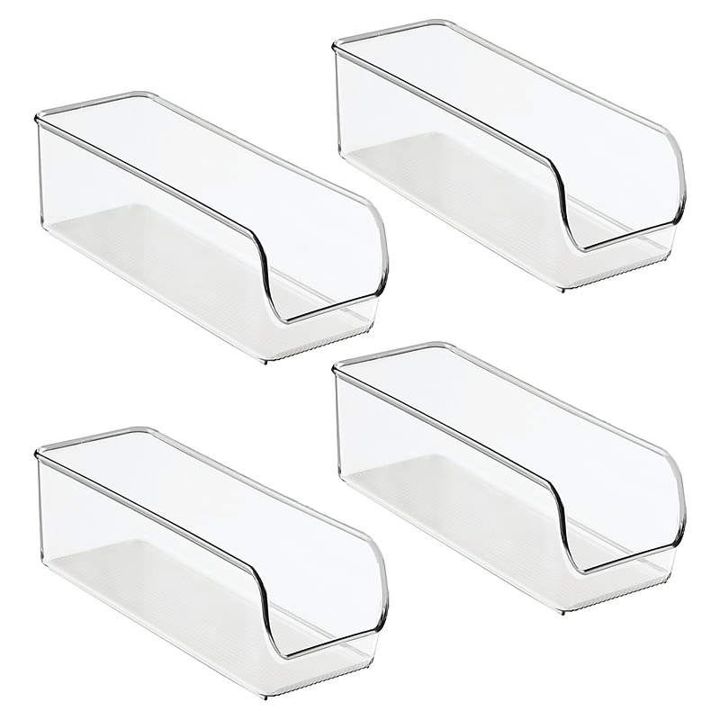 iDESIGN Small Stackable Plastic Storage Bin, Clear, 4/Pack (28356M4) image 1