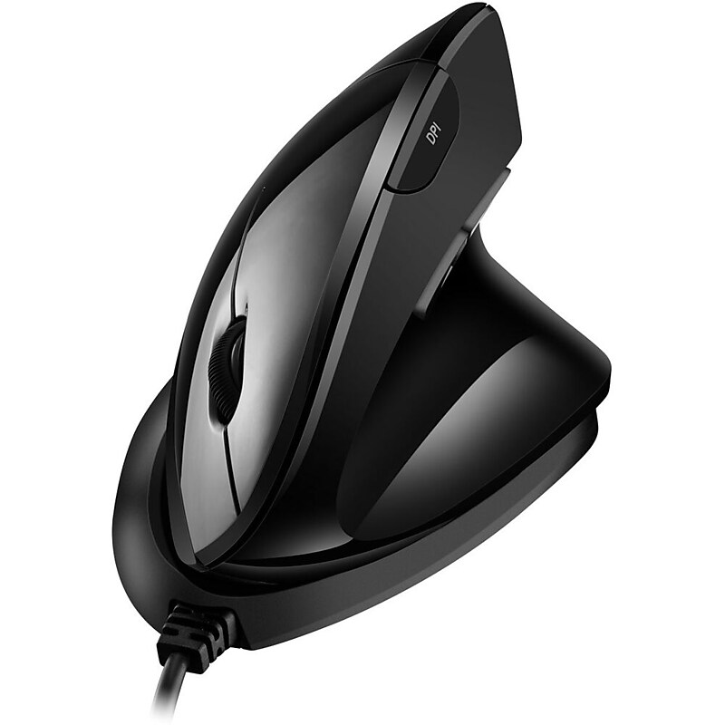 Adesso iMouse Ergonomic Vertical Optical USB Mouse, Black (IMOUSE V3-TAA) image 1