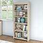 Bush Furniture Fairview Collection 69"H 5-Shelf Bookcase with Adjustable Shelves, Antique White Laminated Wood (WC53265-03)~#|#~11DA6399-3F24-4CBC-804EB8A7AEDDC2EC_sc7