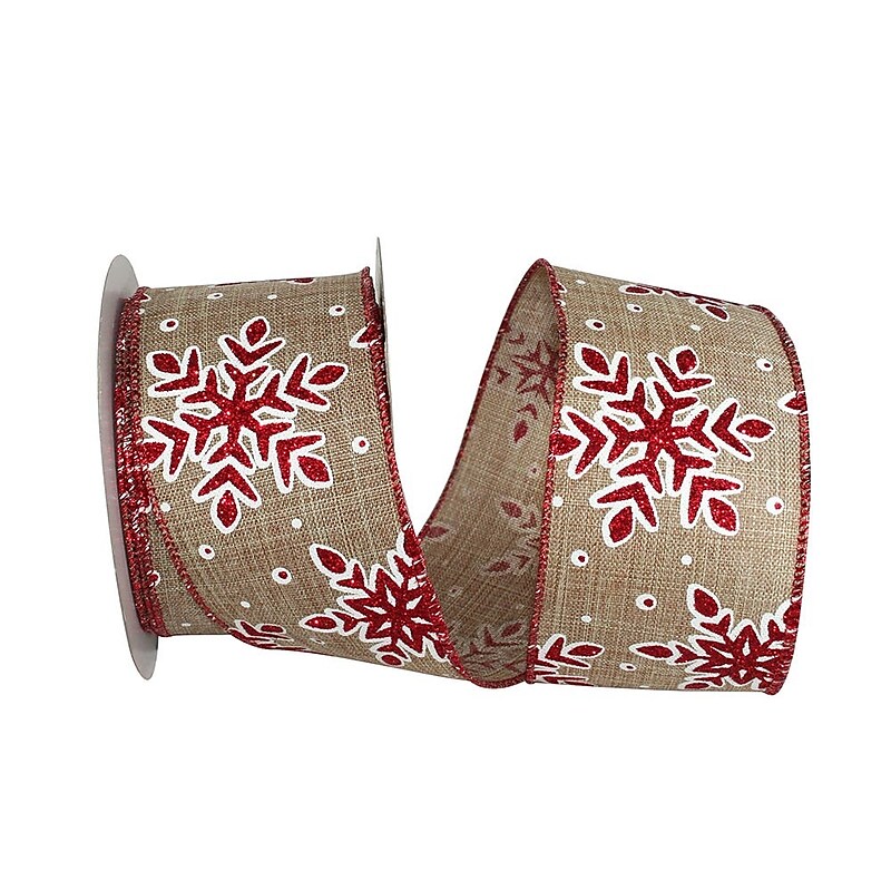 JAM Paper Ribbon, Burlap/Dark Red (52640348446) image 1
