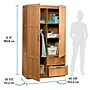 Sauder Select 71"H Storage Armoire with 4 Shelves, 2-Drawers, Highland Oak (420063)~#|#~11E32AF5-D01B-4253-9B4EDF44446CC355_sc7