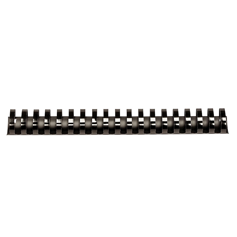 Fellowes 1 1/2" Plastic Binding Spine Comb, 340 Sheet Capacity, Black, 50/Pack (52368) image 1