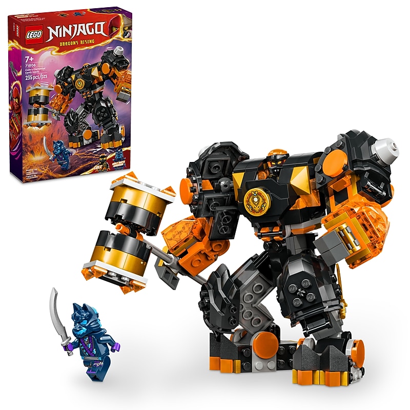 LEGO NINJAGO Cole’s Elemental Earth Mech, 235 Pieces (71806) image 1