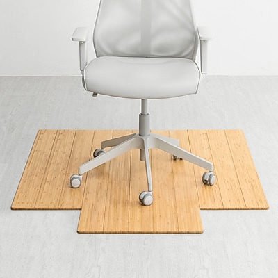 Anji Mountain Deluxe Bamboo Carpet & Hard Floor Chair Mat with Lip, 44″ x 52″, Natural (AMB24005W) Sansujyuku sansujyuku.com