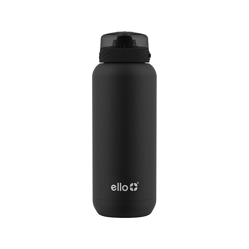 ello Cooper Stainless Steel Vacuum Insulated Water Bottle, 32 oz., Black (489-0999-400-6) image 1