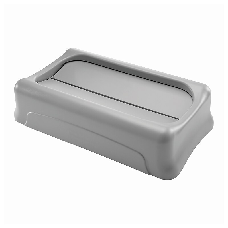 Rubbermaid Slim Jim Indoor Lid, Gray Plastic, 23 Gal. (FG267360GRAY) image 1