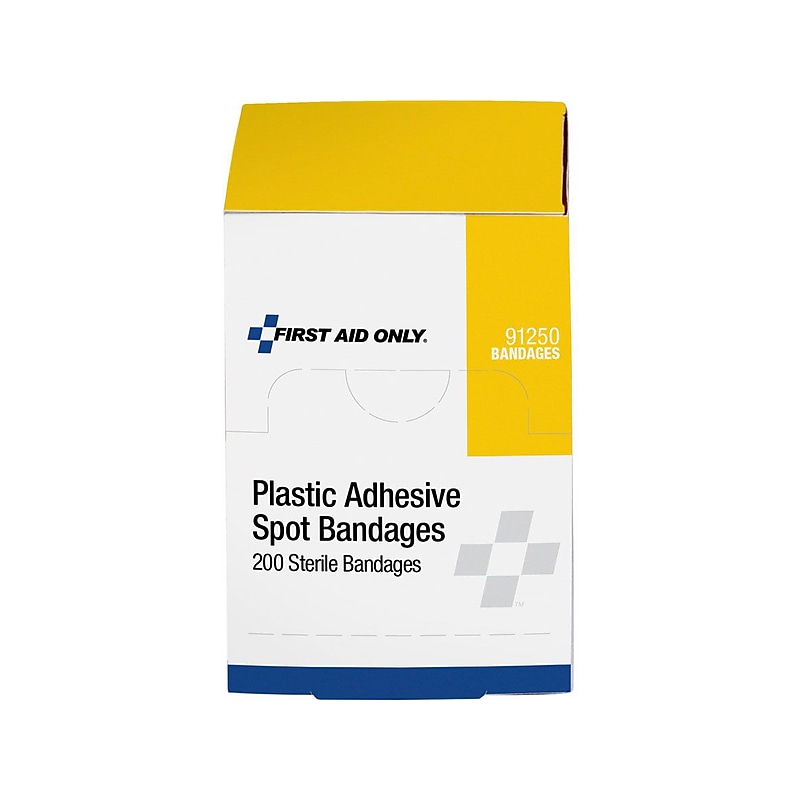 First Aid Only Plastic Spot Adhesive Bandages, 200/Pack (91250) image 1