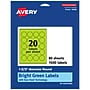 Avery Circle Multipurpose Labels, 1-2/3" Dia., Bright Green, 1600/Box (94508)~#|#~12082D06-A6D4-495F-9E36EEA837C92A92_sc7