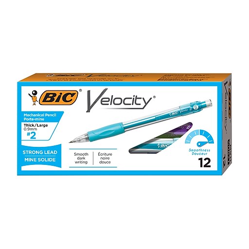 BIC Velocity Mechanical Pencil, 0.9mm, 2 Hard Lead, Dozen (40827/MV11) Staples