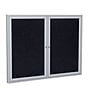 Ghent 3' H x 5' W Enclosed Recycled Rubber Bulletin Board with Satin Frame, 2 Door, Confetti (PA23660TR-CF)~#|#~12145A0C-CEE0-4D61-9D090B18FD16CE2F_sc7