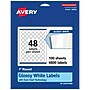 Avery Laser/Inkjet Circle Multipurpose Labels, 1"  Dia, Glossy White, 4800/Box (94500)~#|#~121587C5-5043-48A0-BF2AE3B174B7CCFE_sc7