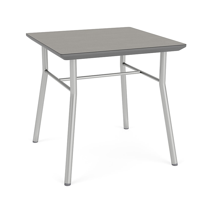 Lesro Chat 20"W x 20"D Laminate End Table, Sarum Twill/Silver (CX0620.SSV.TST) image 1