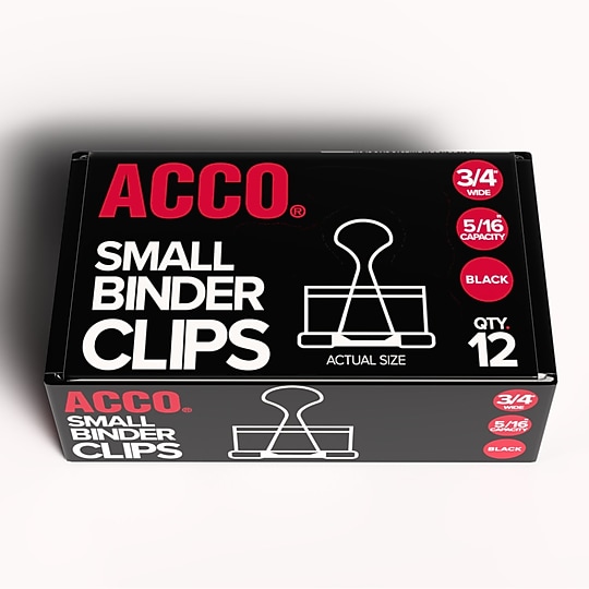 ACCO Small Binder Clips, Black, 12/Box (A7072020)~#|#~sp44489825_sc7