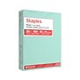 Staples Pastel 30% Recycled Color Copy Paper, 20 lbs., 8.5" x 11", Turquoise, 500 Sheets/Ream (14784)~#|#~1226E9F9-4658-4702-A52609501669D62E_sc7