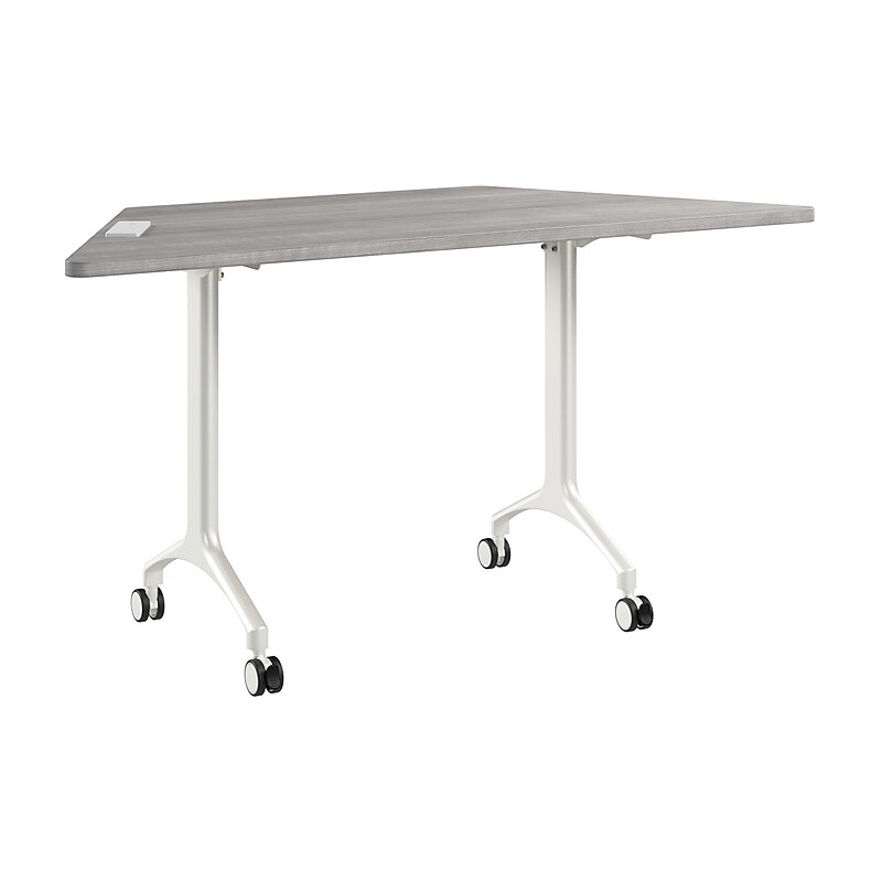 Bush Business Furniture Synergy 60"W Trapezoid Shaped Conference Table, Platinum Gray (SGD160PG) image 1