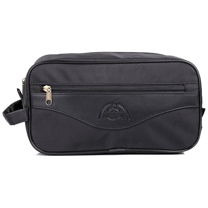 DOPP Business Class 11" Nylon Toiletry Bag, Water Resistant, Black (06754.BK) image 1