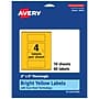 Avery Laser/Inkjet Rectangle Multipurpose Labels, 2" x 5", Bright Yellow, 40/Pack (94241)~#|#~12289B75-EF70-4066-94EAAE9C1D8F469F_sc7