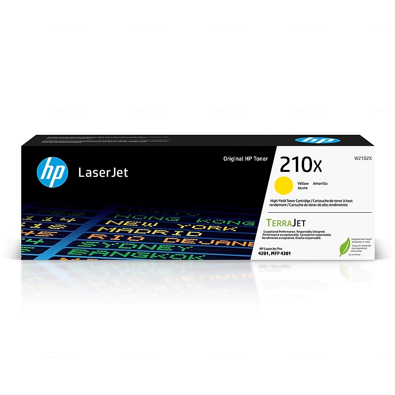 HP 210X Yellow High Yield Toner Cartridge, Prints Up to 5,500 pages (W2102X) image 1
