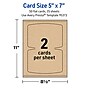 Avery Arched Rectangle Integrated Cards, Matte Kraft Brown, 50/Pack (19479398978)~#|#~122C7597-FCD2-4CCC-B6996398DC2CE8DA_sc7