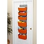 Household Essentials 6 Pocket Plastic/Poly Over the Door Hanging Organizer, 57" x 15" x 7", Orange (2168-1)~#|#~123DA6B2-4B6D-49A2-996637CBC8B533C0_sc7