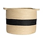 Household Essentials Round Handwoven Paper Rope Basket with Handles, Natural/Black (HE1208)~#|#~124C1DA6-BB5B-4416-AFD54FDBCFEAB4B9_sc7