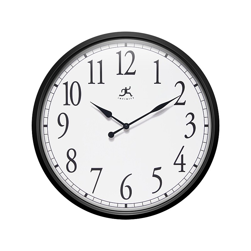 Infinity Instruments Bromidic Wall Clock, 16"Dia. (20311BK-4556) image 1