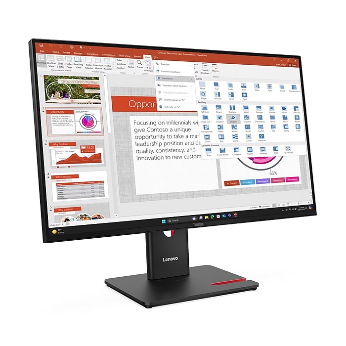 Lenovo ThinkVision T27-40 27” FHD IPS 120Hz WLED Monitor, Height