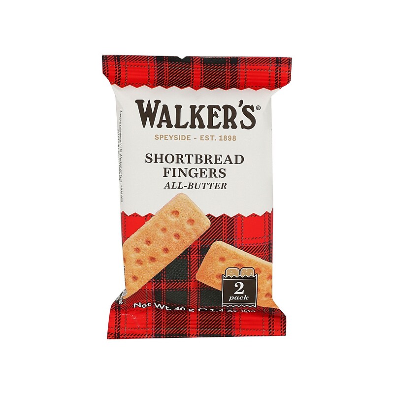 Walker's Shortbread Fingers Pure Butter Shortbread Cookies, Individually Wrapped, 1.4 oz, 24/Pack (WKR00116) image 1