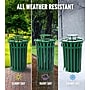 Alpine Industries Stainless Steel Outdoor Trash Can with Rain Bonnet Lid, 38 Gallon, Green (ALP479-38-1-GRN-MKTCOPY)~#|#~1258E1B6-A4AB-4CB0-99CEDB5D22463371_sc7