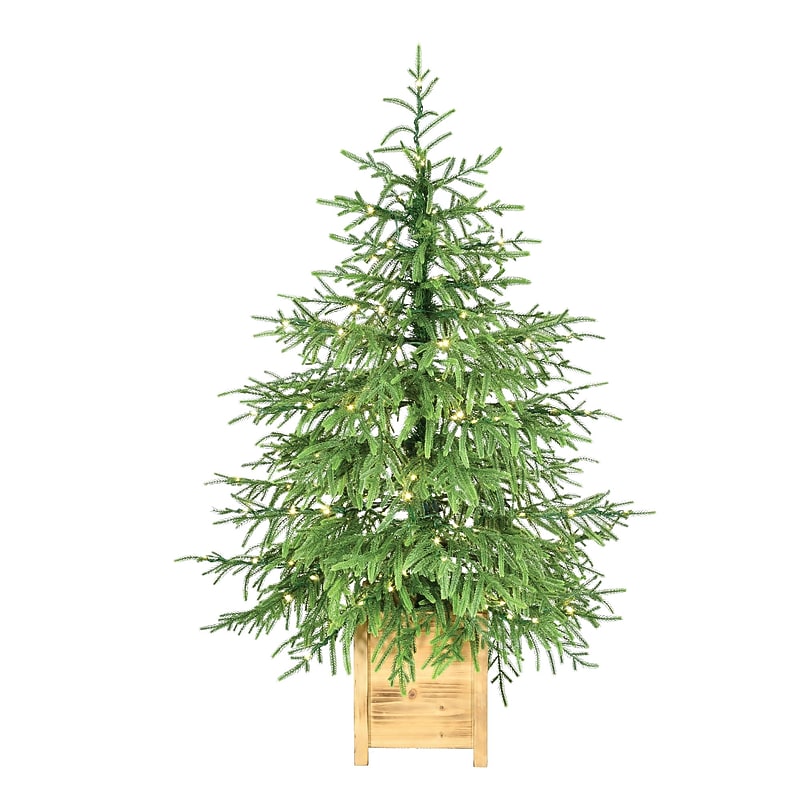 Fraser Hill Farm 4' Real Feel Pre-Lit Artificial Christmas Trees (FFRF048P-5MGR) image 1