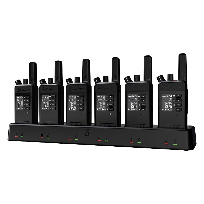 Cobra Performa 450 2-Way Handheld Business Radio with LCD Screen, Black, 6/Pack (0190016-2) image 1