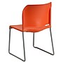 Flash Furniture HERCULES Series Plastic Contoured Stack Chair with Sled Base, Orange/Gray (RUT238AOR)~#|#~12675A5D-86FA-4D16-A7218106BF149747_sc7