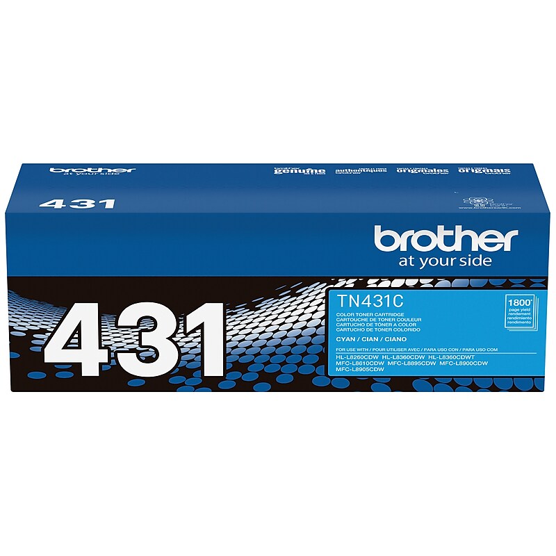 Brother TN-431 Cyan Standard Yield Toner Cartridge   (TN431C) image 1