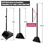 BISON LIFE Heavy Duty 48.5" Adjustable Lobby Dustpan and Broom Set, Black (BPES-DPBK-12A)~#|#~12717D1D-AB37-4148-9FE00AEE1D8FF3BF_sc7