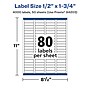 Avery Laser/Inkjet Rectangle Multipurpose Labels, 0.5" x 1.75", White, 4000 Labels/Box (94203)~#|#~127597BE-F86F-4C90-8F92CACDB898E887_sc7