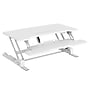 Mount-It! 38"W Electric Rectangular Adjustable Standing Desk Converter, White (MI-8012)~#|#~12764214-FB16-4287-81044CF328AA95AA_sc7